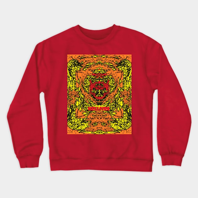 HELL FIRE Crewneck Sweatshirt by AbstractDigitalArt